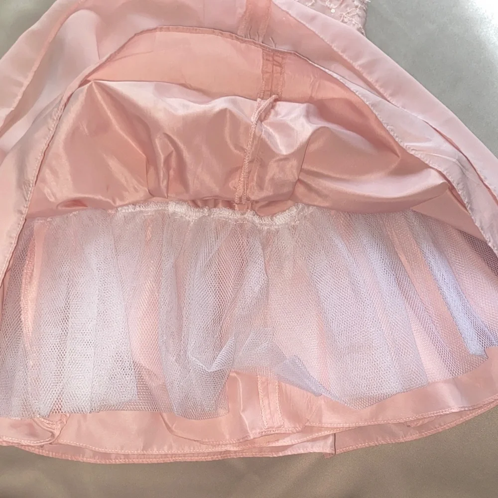 Charming Pink Kids Dress with Sparkling Waist